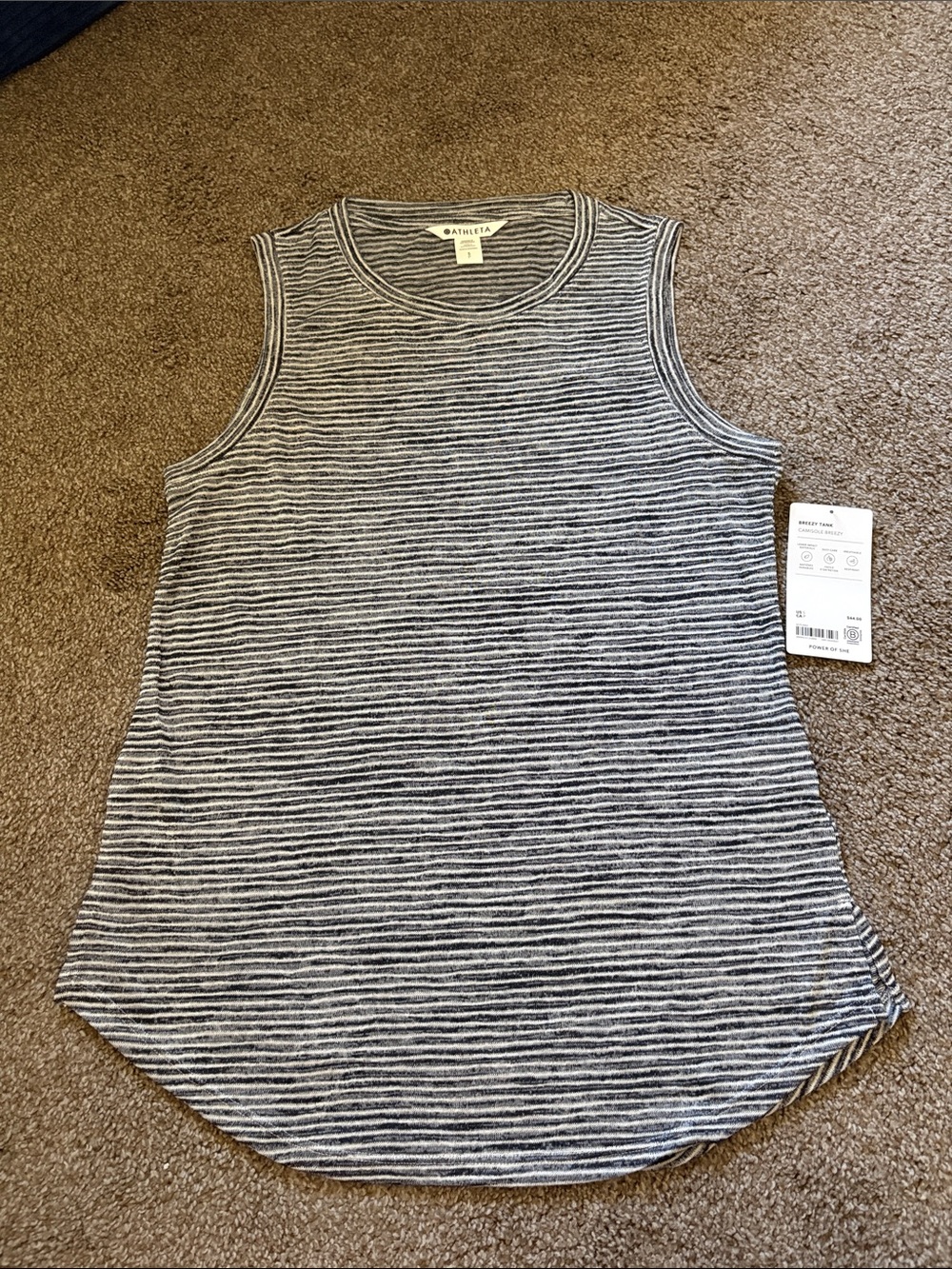 Athleta Striped Breezy Tank Small NWT